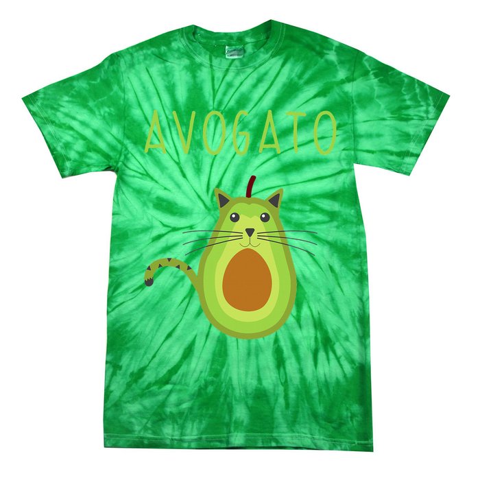 Avogato Cinco De Mayo Gift Cinco De Meow Cat Avocado Tie-Dye T-Shirt