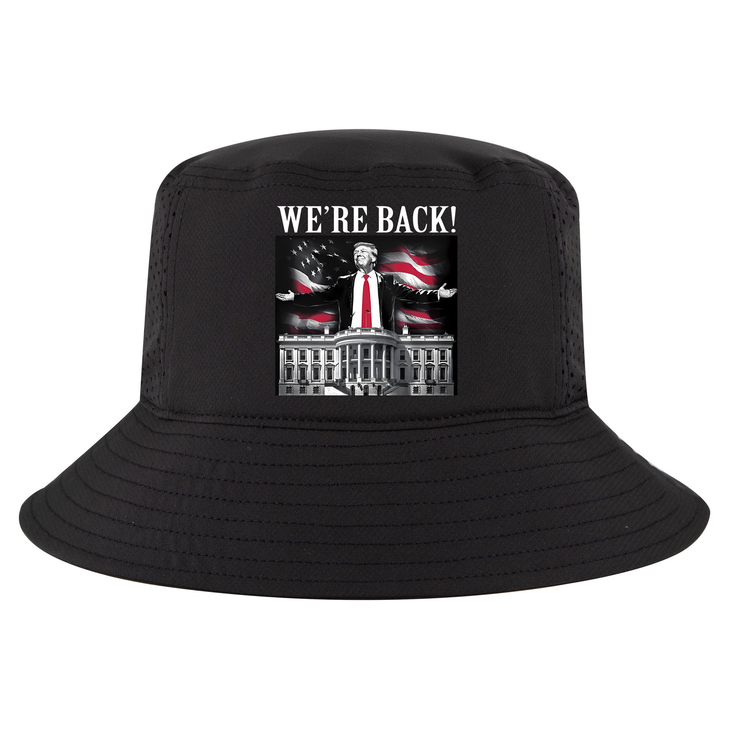 Adam Calhoun Donald Trump WeRe Back Cool Comfort Performance Bucket Hat