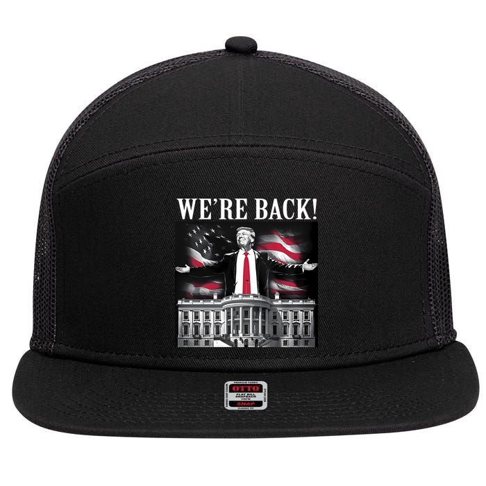 Adam Calhoun Donald Trump WeRe Back 7 Panel Mesh Trucker Snapback Hat
