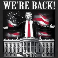 Adam Calhoun Donald Trump WeRe Back 7 Panel Mesh Trucker Snapback Hat