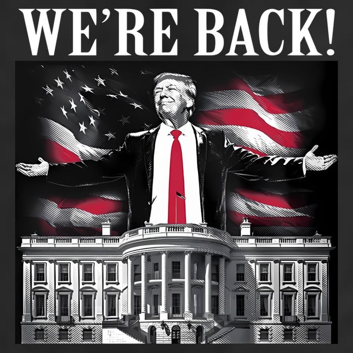 Adam Calhoun Donald Trump WeRe Back 7 Panel Mesh Trucker Snapback Hat