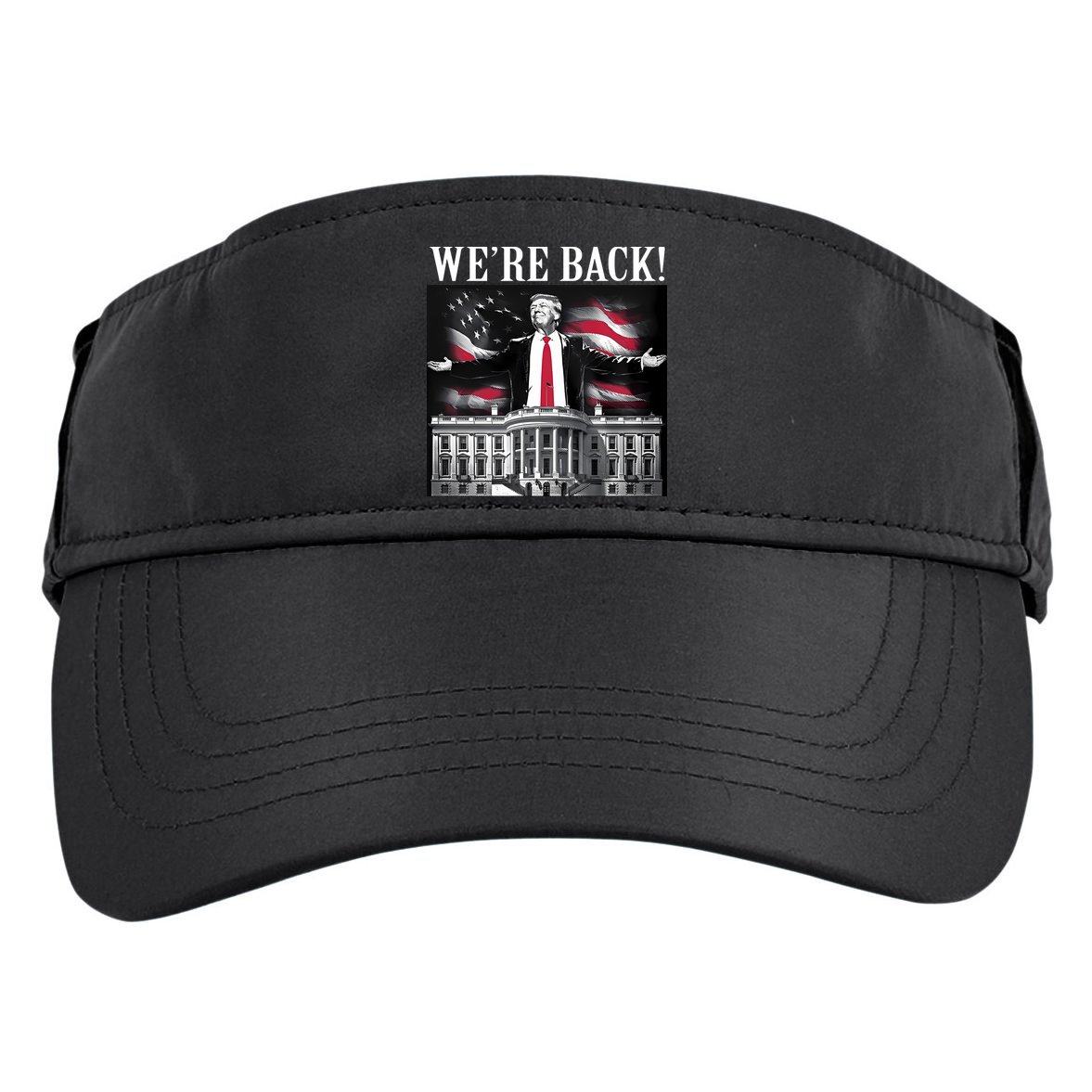 Adam Calhoun Donald Trump WeRe Back Adult Drive Performance Visor