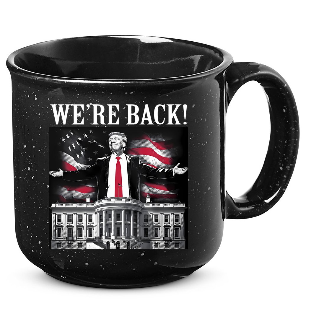 Adam Calhoun Donald Trump WeRe Back 15oz Campfire Ceramic Mug
