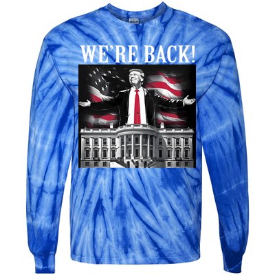 Adam Calhoun Donald Trump WeRe Back Tie-Dye Long Sleeve Shirt