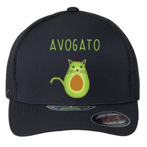 Avogato Cinco De Mayo Gift Cinco De Meow Cat Avocado Flexfit Unipanel Trucker Cap