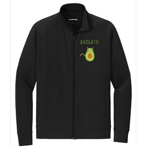 Avogato Cinco De Mayo Gift Cinco De Meow Cat Avocado Stretch Full-Zip Cadet Jacket