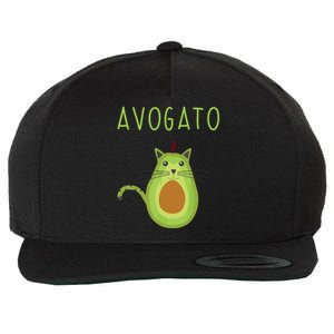 Avogato Cinco De Mayo Gift Cinco De Meow Cat Avocado Wool Snapback Cap