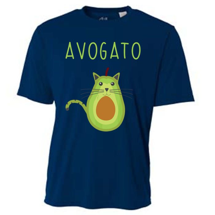 Avogato Cinco De Mayo Gift Cinco De Meow Cat Avocado Cooling Performance Crew T-Shirt