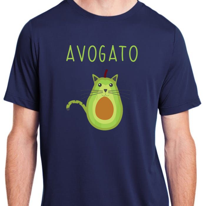 Avogato Cinco De Mayo Gift Cinco De Meow Cat Avocado Adult ChromaSoft Performance T-Shirt