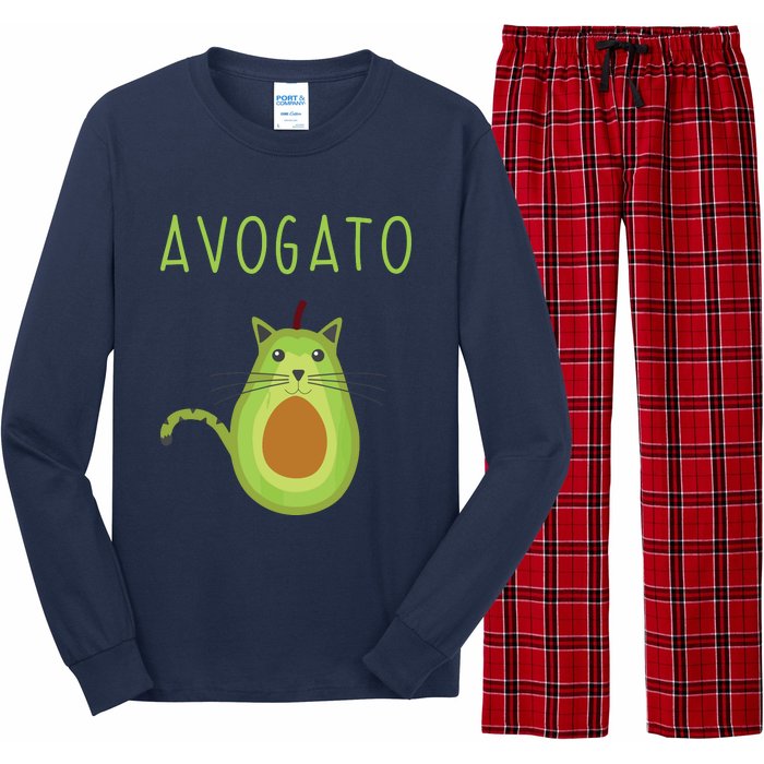 Avogato Cinco De Mayo Gift Cinco De Meow Cat Avocado Long Sleeve Pajama Set