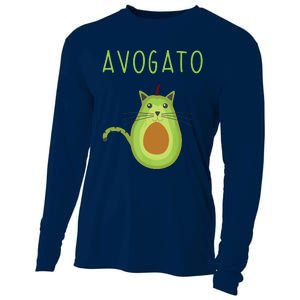 Avogato Cinco De Mayo Gift Cinco De Meow Cat Avocado Cooling Performance Long Sleeve Crew