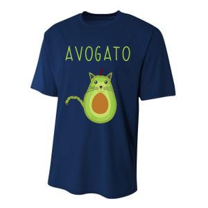 Avogato Cinco De Mayo Gift Cinco De Meow Cat Avocado Performance Sprint T-Shirt