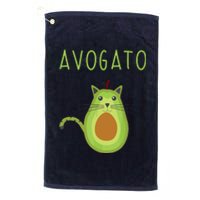 Avogato Cinco De Mayo Gift Cinco De Meow Cat Avocado Platinum Collection Golf Towel