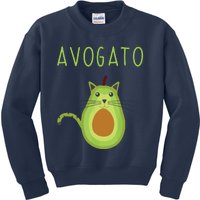 Avogato Cinco De Mayo Gift Cinco De Meow Cat Avocado Kids Sweatshirt