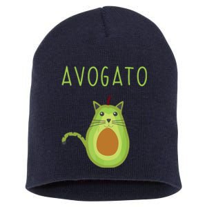 Avogato Cinco De Mayo Gift Cinco De Meow Cat Avocado Short Acrylic Beanie