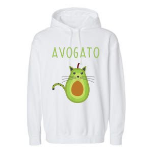 Avogato Cinco De Mayo Gift Cinco De Meow Cat Avocado Garment-Dyed Fleece Hoodie