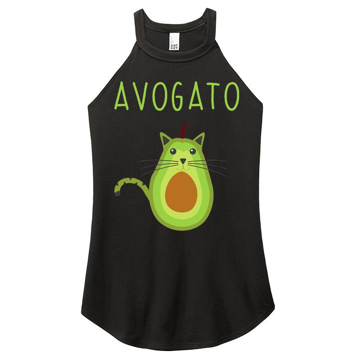 Avogato Cinco De Mayo Gift Cinco De Meow Cat Avocado Women's Perfect Tri Rocker Tank