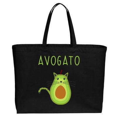 Avogato Cinco De Mayo Gift Cinco De Meow Cat Avocado Cotton Canvas Jumbo Tote