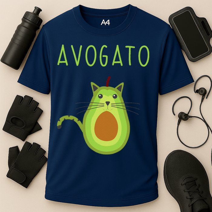Avogato Cinco De Mayo Gift Cinco De Meow Cat Avocado Cooling Performance Crew T-Shirt