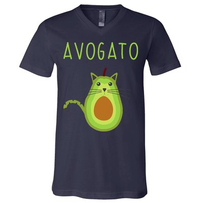 Avogato Cinco De Mayo Gift Cinco De Meow Cat Avocado V-Neck T-Shirt
