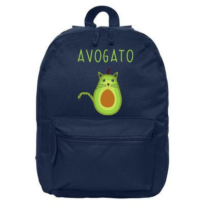 Avogato Cinco De Mayo Gift Cinco De Meow Cat Avocado 16 in Basic Backpack