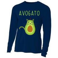 Avogato Cinco De Mayo Gift Cinco De Meow Cat Avocado Cooling Performance Long Sleeve Crew