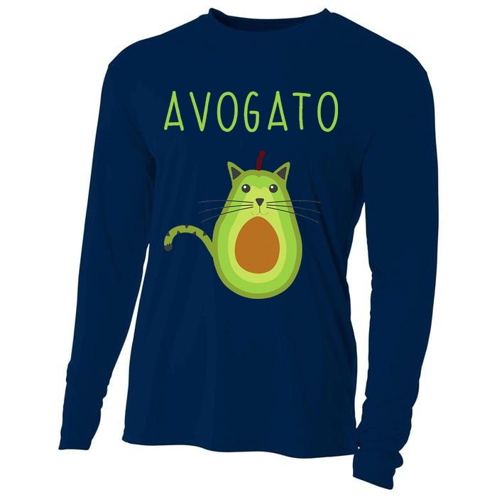 Avogato Cinco De Mayo Gift Cinco De Meow Cat Avocado Cooling Performance Long Sleeve Crew