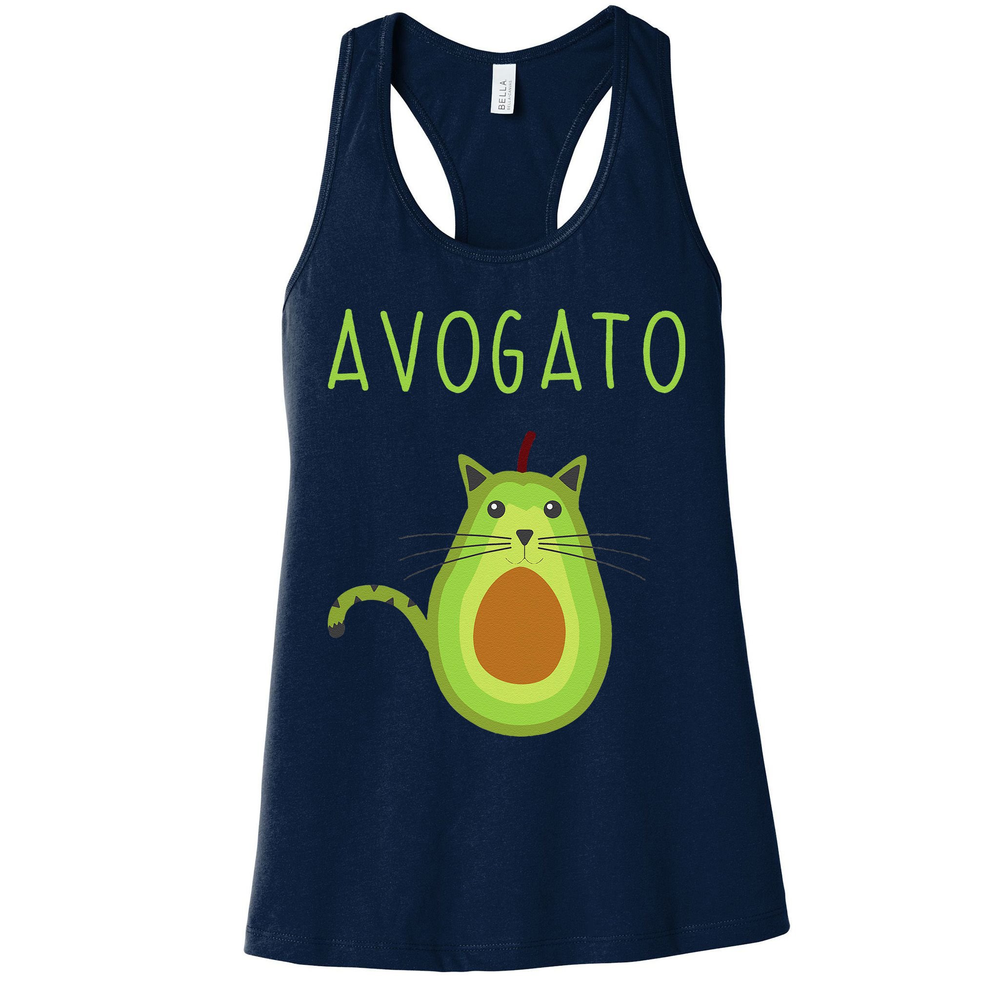 Avogato Cinco De Mayo Gift Cinco De Meow Cat Avocado Womens Tank Top