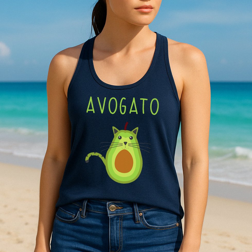 Avogato Cinco De Mayo Gift Cinco De Meow Cat Avocado Womens Tank Top
