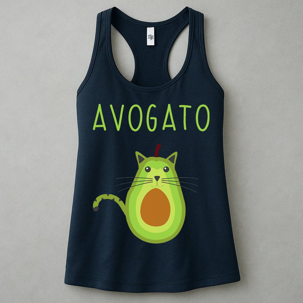 Avogato Cinco De Mayo Gift Cinco De Meow Cat Avocado Womens Tank Top