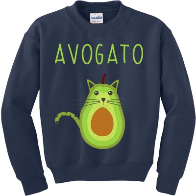 Avogato Cinco De Mayo Gift Cinco De Meow Cat Avocado Kids Sweatshirt