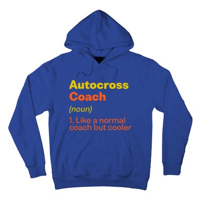 Autocross Coach Definition Funny Auto Racing Humor Gift Hoodie