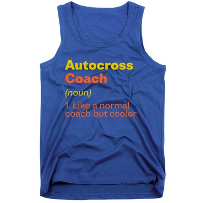 Autocross Coach Definition Funny Auto Racing Humor Gift Tank Top