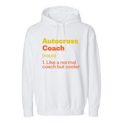 Autocross Coach Definition Funny Auto Racing Humor Gift Garment-Dyed Fleece Hoodie