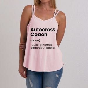 Autocross Coach Definition Funny Auto Racing Humor Gift Women's Strappy Tank