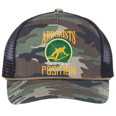 Arborists Can Do It In Any Position Arborist Retro Rope Trucker Hat Cap