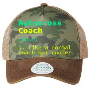 Autocross Coach Definition Funny Auto Racing Humor Great Gift Legacy Tie Dye Trucker Hat