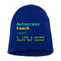 Autocross Coach Definition Funny Auto Racing Humor Great Gift Short Acrylic Beanie