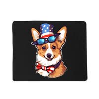 Atriotic Corgi Dog Fourth Of July 4th America Flag Mousepad