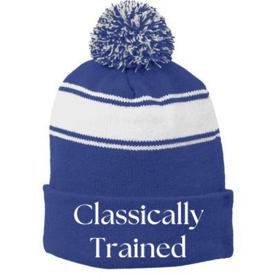 A Classic Design That Says Classically Trained Gift Stripe Pom Pom Beanie