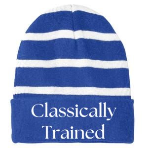 A Classic Design That Says Classically Trained Gift Striped Beanie with Solid Band