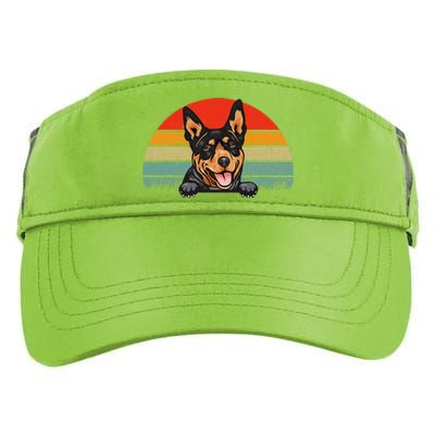 Australian Cattle Dog Vintage Distressed Retro Style Adult Drive Performance Visor