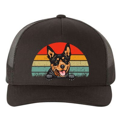 Australian Cattle Dog Vintage Distressed Retro Style Yupoong Adult 5-Panel Trucker Hat