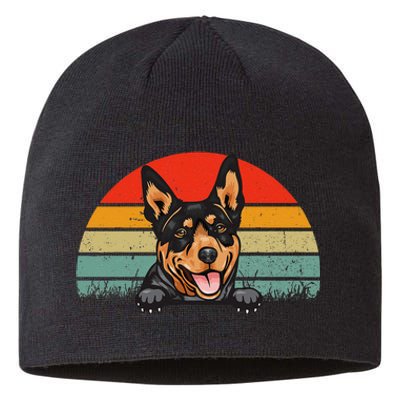 Australian Cattle Dog Vintage Distressed Retro Style Sustainable Beanie