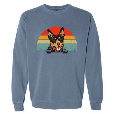 Australian Cattle Dog Vintage Distressed Retro Style Garment-Dyed Sweatshirt