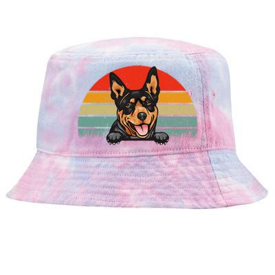 Australian Cattle Dog Vintage Distressed Retro Style Tie-Dyed Bucket Hat