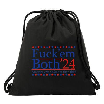 America Can Do Better FuckEm Both 24 Drawstring Bag