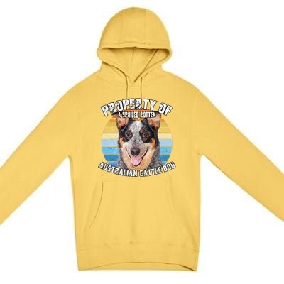 Australian Cattle Dog Blue Retro Property Of Cute Dog Premium Pullover Hoodie