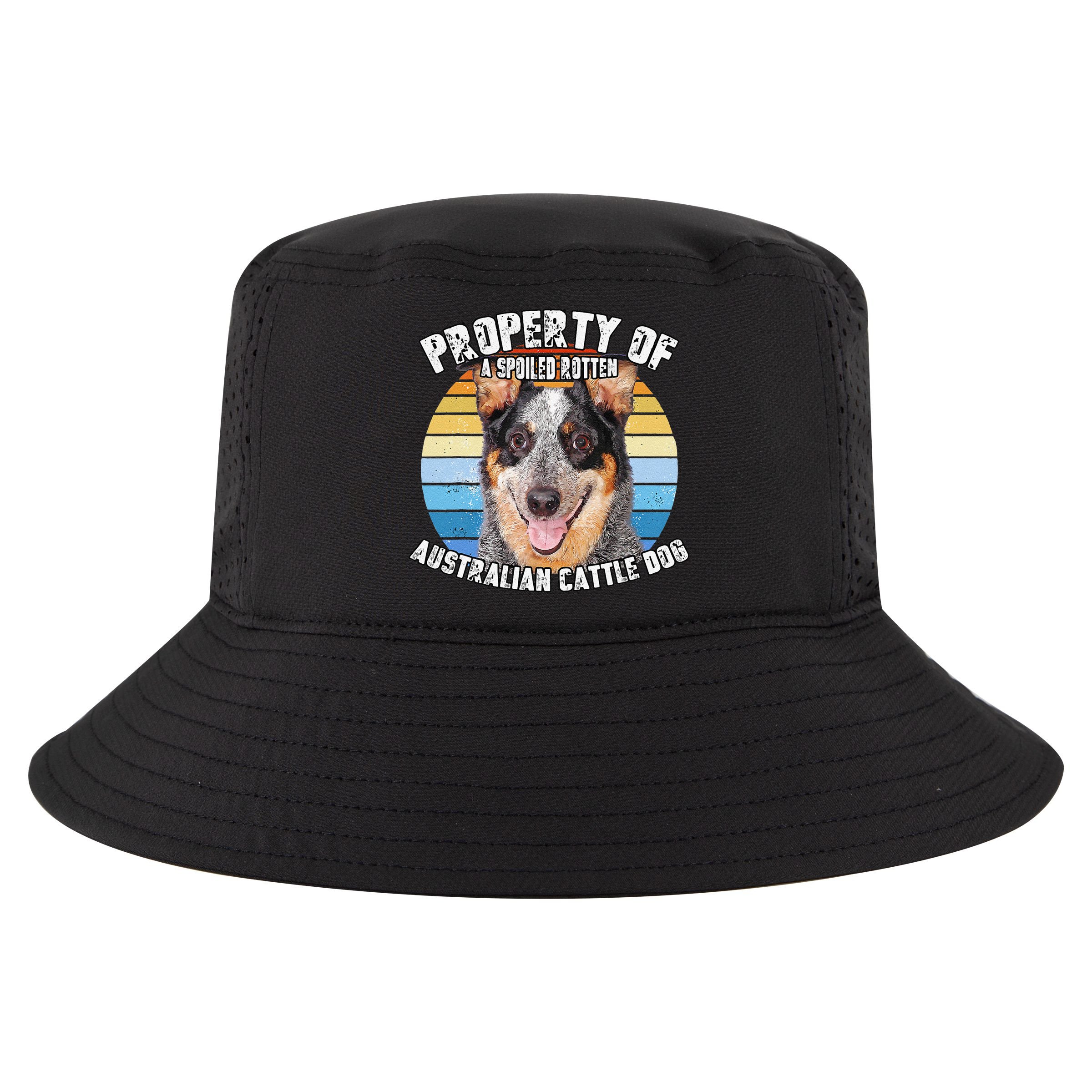Australian Cattle Dog Blue Retro Property Of Cute Dog Cool Comfort Performance Bucket Hat