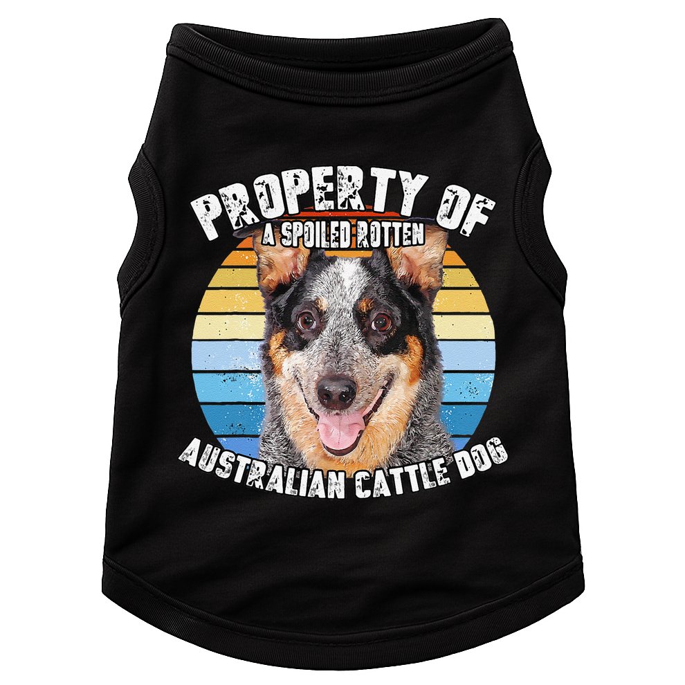 Australian Cattle Dog Blue Retro Property Of Cute Dog Doggie Tank